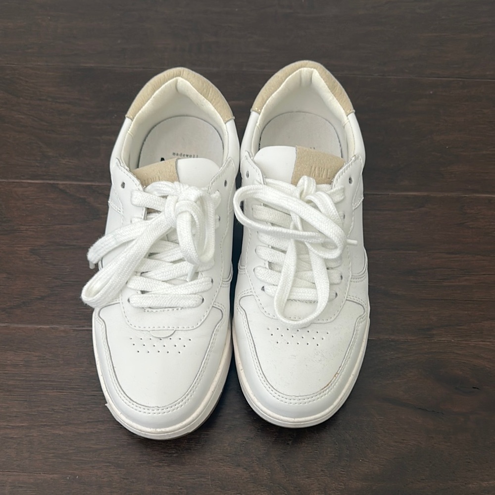 Madewell womens White Leather Sneakers size 6.5